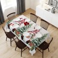thumbnail image 6 of Beige Gnomes Christmas Table Cloth Waterproof Tablecloths, Xmas Tree Snowflake Winter Gifts Tablecloth Dining Table Cover for Kitchen Party Tabletop Outdoor, Rectangle Tablecloth 54x108 Inch, 6 of 9