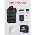 thumbnail image 3 of KOPLO Heated Vest for Men, 14400mAh Battery Pack with Lightweight Rechargeable Electric Heating Vest, 3 of 7