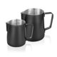 thumbnail image 1 of Jarra espumadora de leche de acero inoxidable negro mate de 350 ml y 600 ml, 1 of 9