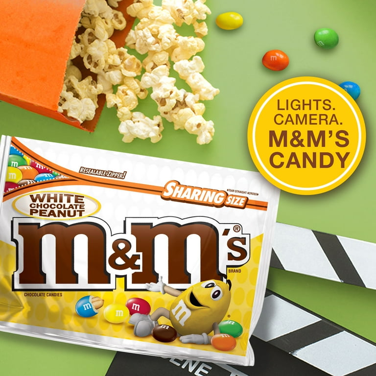 M&M's Peanut White Chocolate Candy, Sharing Size - 9.6 oz Bag 