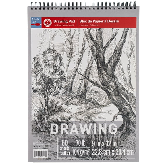 12 Pack: Drawing Pad by Artist's Loft - 9" x 12"