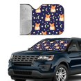 thumbnail image 3 of Kdxio Corgi Lying With Moons And Stars Print Front Windshield Sun Shade,Folding Auto Sunshade for Car Truck SUV-Medium, 3 of 7