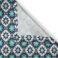 thumbnail image 3 of Ambesonne Boho Kitchen Curtains, Folkloric Morocco Tile Inspire, 55"x45", Seafoam Dark Blue, 3 of 3