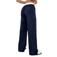 thumbnail image 4 of Women's Wide Leg Track Pants with Pockets, High Waisted Drawstring Sweatpants, Side Stripe Casual Lounge Workout Pants, 4 of 8