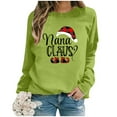 thumbnail image 2 of Fiaer Sweatshirt for Women Christmas Grandma Oversized Long Sleeve Pullover Loose Fit Crew Neck Trendy Cute Graphic Tops Green XXL, 2 of 5