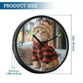 thumbnail image 3 of Voice Activated Clock with Glow Light 12 Inch Large Silent Wall Clock Battery Operated for Home Decor Cute Orange Cat, 3 of 8