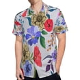 thumbnail image 4 of High Quality Hawaiian Shirts for Men Short Sleeve Aloha Beach Shirt Floral Summer Casual Button Down Shirts Blouses GUTWT9, 4 of 7
