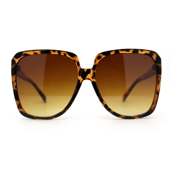 Oversized Retro Mod Thin Plastic Womens Butterfly Sunglasses Tortoise Brown