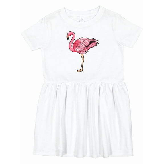 Inktastic Pink Flamingo Girls Toddler Dress