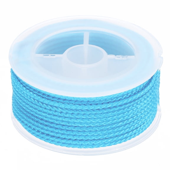 Uxcell Nylon Thread Twine Beading Cord, 36ft Stretchy Braided Bracelets String Cord for Jewelry Making, Sky Blue