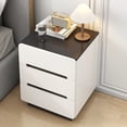 thumbnail image 2 of Mesita de noche para dormitorio de China, mesita de noche blanca de lujo para sala de estar, almacenamiento de madera, muebles de oficina Criado Mudo de moda, 2 of 4