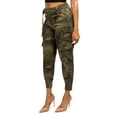 thumbnail image 4 of American Bazi Women's High Waist Double Cargo Jogger Pants RJH3808 - Olive Camo - Small, 4 of 6