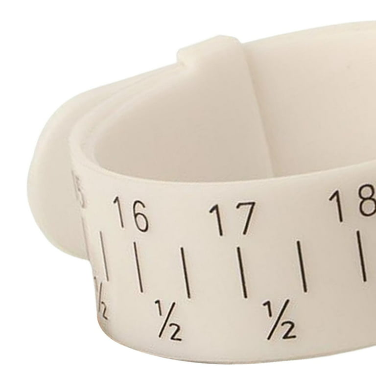 2 in 1 Bracelet Sizer & Ring Sizer Measuring Tool, 15-25 Bracelet  Measurement Tool, 1-17 US Ring Measurement Tool withMagnified GlassFinger  Measure for Ring Size, Wrist Measure for Bracelet Black