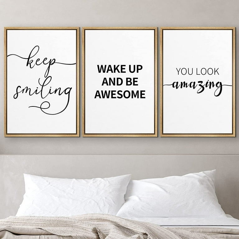 pixonsign-framed-wall-art-print-set-stay-true-word-art-inspirational-motivation-typography-modern-art-chic-expressive-cool-black-and-white-for-living-room-bedroom-office-16-x24-x3-natural-walmart-com for Bedroom Free Printable Wall Art Quotes PixonSign Framed Wall Art Print Set Stay True Word Art Inspirational Motivation Typography Modern Art Chic Expressive Cool Black and White for Living Room, Bedroom, Office - 16