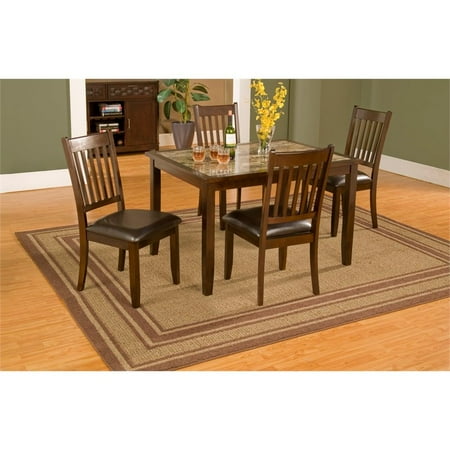 Alpine Furniture Capitola Wood 5 Piece Dining Set in Espresso