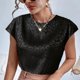 thumbnail image 2 of Camiseta de manga corta informal de verano con cuello redondo y estampado de leopardo para mujer, 2 of 6