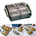 thumbnail image 3 of de secas Bandeja de refrigerios dividida con tapa Divisor extraíble Platos de secas Bandeja para servir condimentos y , 4 compartimentos Macarena bandeja de golosinas, 3 of 8