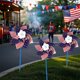 thumbnail image 4 of Molino de viento de ocho hojas con bandera tricolor, decoración para jardín, suministros para fiestas, molino de jardín al aire libre, molino de viento del Día de la Independencia, marco de, 4 of 7