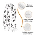 thumbnail image 3 of Shawl Wraps for Women - Cute paw prints black grey Oversized Fall Winter Fashion Blanket Scarf for Women, 3 of 6