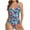 Blue, variant on VBVC Womens One Piece Swimsuit Ruched Tummy Control Bathing Suits Vintage Retro Push Up Swimwear