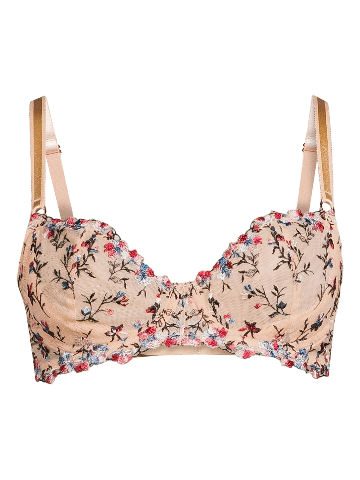 Sofia Intimates by Sofia Vergara Women's Embroidered Balconette Bra
