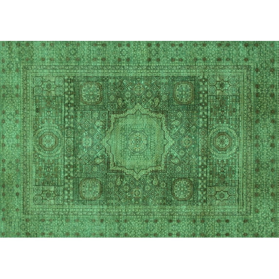 Ahgly Company Machine Washable Indoor Rectangle Abstract Turquoise Blue Modern Area Rugs, 2' x 3'