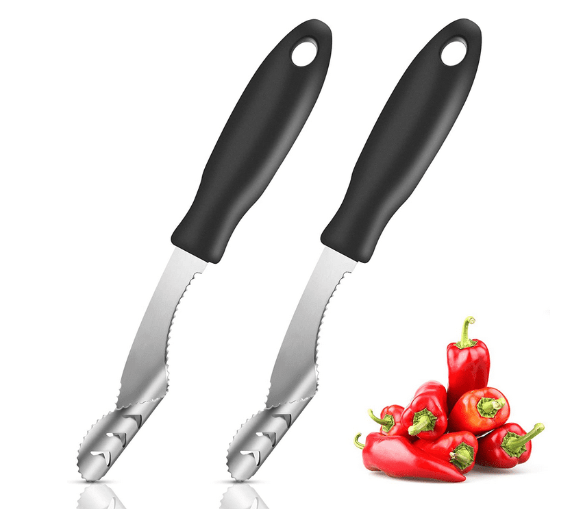 Details about   2in1 Pepper Chili Bell Jalapeno Corer Seed Remover Green Pepper Chilli Cutter Co 