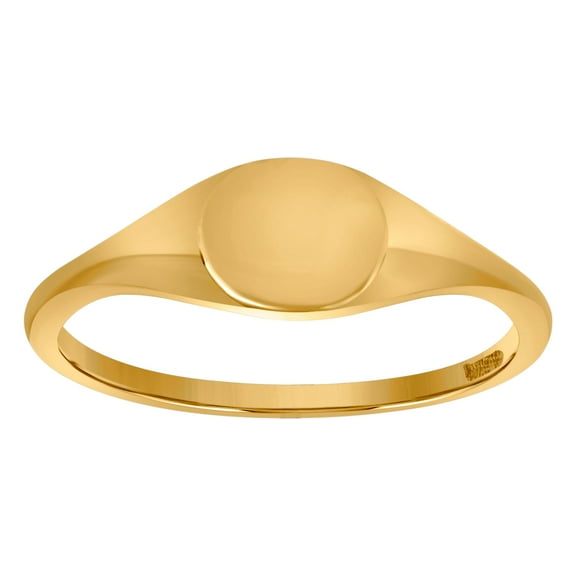 10k Yellow Gold Womens Engraveable Signet Ring 5.5x0.9mm Wide Size 7 Ring for Women - 1.2 Grams