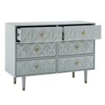 thumbnail image 4 of Geometric Six Drawer Dresser, Grey, 4 of 6
