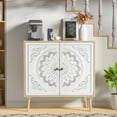 thumbnail image 4 of Eumyviv Vintage Carved Double Door Cabinet Large Size Retro Style Ideal for Home Storage and Decoration Antique Inspired Furniture Rustic Charm Elegant Design, 4 of 8