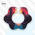 thumbnail image 3 of Hirioo Neon Sunset Cyberpunk Cityscape for Baby Cotton Petal Bib Drool Bibs for Baby Boy Unisex, 3 of 9