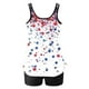 thumbnail image 4 of Trajes de baño tankini para mujer Trajes de baño de dos piezas con espalda de tiras y estampado conservador para mujer Traje de baño de dos piezas para mujer, 4 of 5