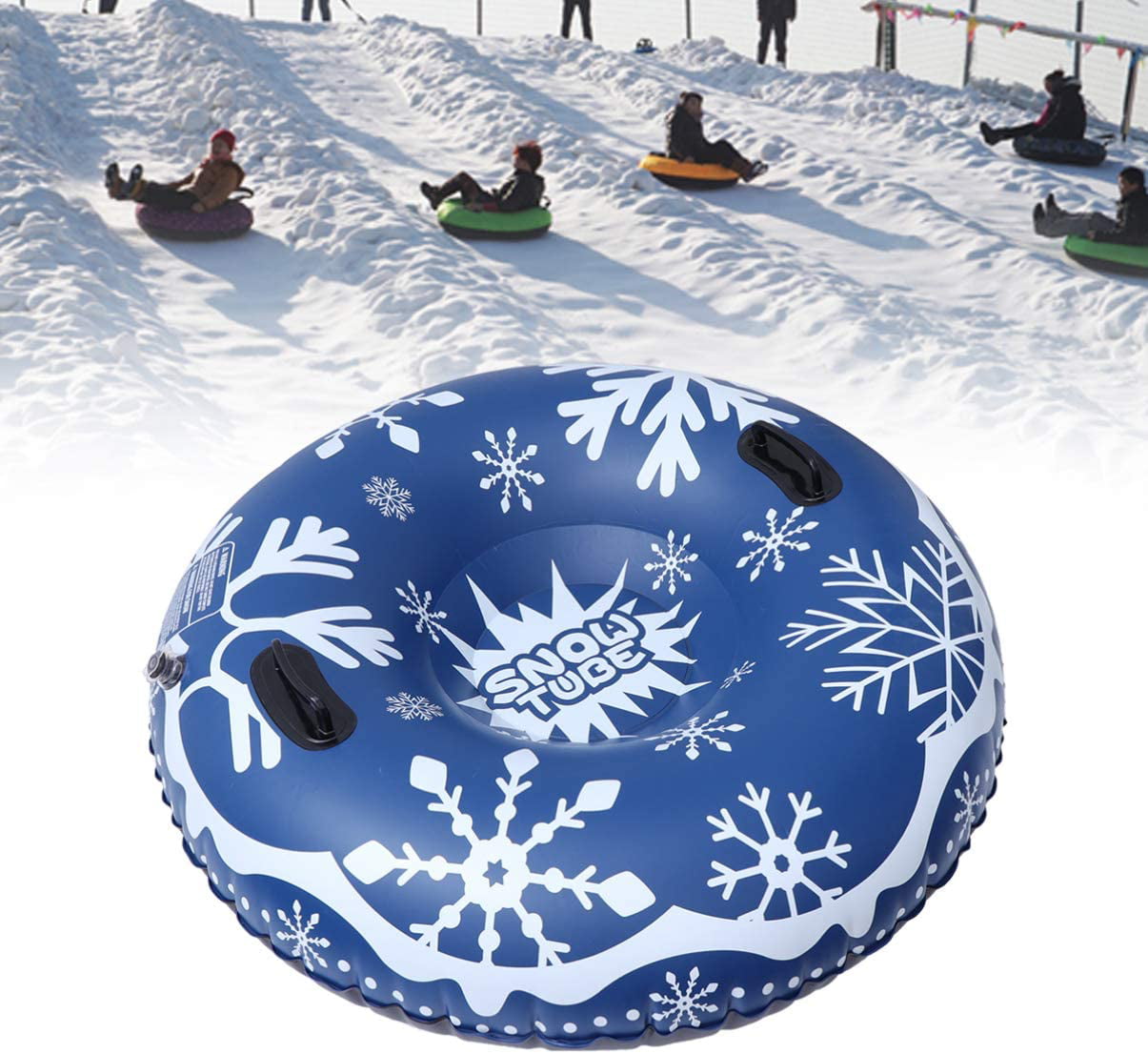 Winter HERCULES Snow Tube 37 / 47 Inflatable Sleds for Kids and Adults with Handles Fun Game Toboggan Snow Toys Heavy Duty Snow Sled for Outdoor Skiing