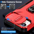 thumbnail image 2 of Funda para GANGXUN iPhone 15 Plus - Soporte metálico, Función magnética, Rojo, 2 of 6