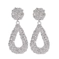 thumbnail image 2 of SmartBy Bohemia Women Geometric Emboss Hollow Teardrop Dangle Stud Earrings Jewelry Gift, 2 of 7
