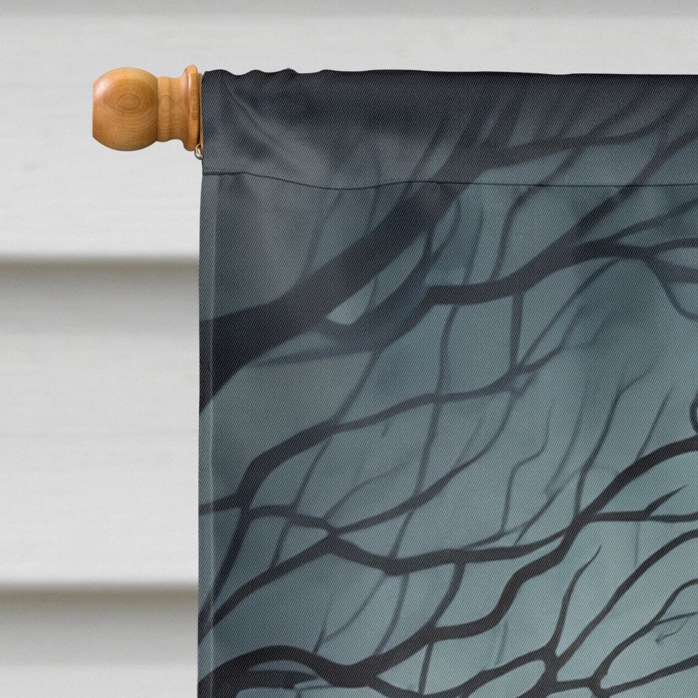 Halloween English Bulldog Dog House Flag 28x40IN Double-Sided Polyester Decorative Sleeve Pole Flag for Outdoor Home Garden