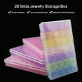 thumbnail image 3 of Zootealy 28 Grids Transparent Storage Lastics Box Shatter-Resistant Individual Manicure Jewelry Storage Box With Cover, 3 of 8