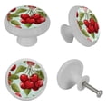 thumbnail image 4 of Cherry Round Glow-in-the-Dark Cabinet Knobs: Fluorescent Drawer Pulls 4-Pack, Complet– Suitable Kitchen Hardware, 4 of 6
