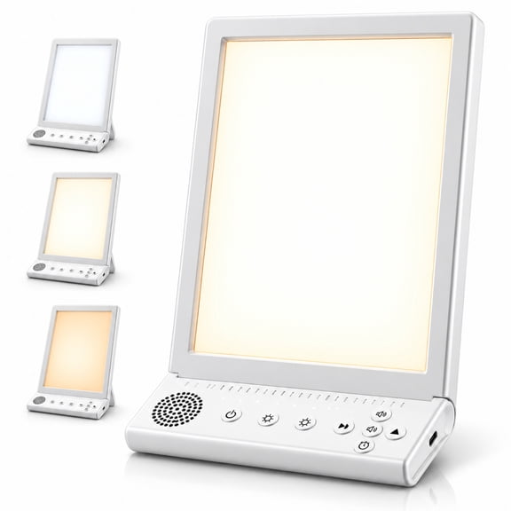INSMART Light Therapy Lamp, 10000 Lux, 10 Nature Sounds for Home and Office