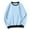 Blue, variant on FINALGANG New Sweatshirts For Women Solid Color Patchwork Long Sleeve O-Neck Drop Shoulder Pullover Adult Durable Sunsuit Clothes