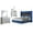Blue, variant on Lizelle Upholstery King 4 Pc Bedroom Set made with wood in Gray
