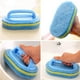 thumbnail image 4 of Injueey Cepillo de esponja con mango azul para cocina, limpieza de paredes de vidrio, cepillo de baño, mango de esponja, cepillo inferior para bañera, Juegos de accesorios de baño Injueey HA006903-00, 4 of 6