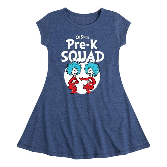 Dr. Seuss - Pre-K Squad - Toddler And Youth Girls Fit And Flare Dress