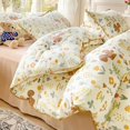thumbnail image 1 of Pastoral Girls Flower Bedding Sets  Washed Cotton Bed Linens  Soft Quilt Cover Sheet Set  Simple Bedspread  Home Textiles, 1 of 7