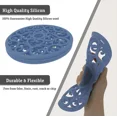 thumbnail image 5 of 3PCs Silicone Trivet Mat for Hot Pan in Heart Design Trivets, Non Slip, Serving Dishes Plates, Kitchen Hot Pan Holder for Countertop & Table, Blue, 5 of 7