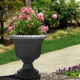 thumbnail image 2 of JFTER 2 Pack Utopian Urn Planter, Large 14 Inch Outdoor Pot, Lightweight Garden, Entryway, or Walkway Accessory with UV-Coated Finish, Stone, 2 of 9