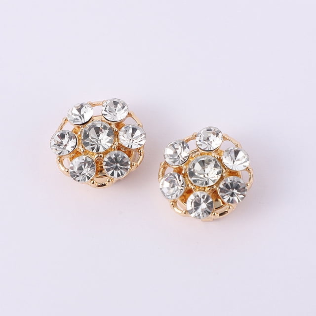 Savings Oefntac Rhinestone Button Covers Crystal Buttons for Clothing Detachable Shirt Button Clips Buttons Jewelry Button Snaps with Pliers Press