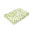 thumbnail image 4 of LNWH Super Soft Flannel Bed Blanket, Cozy Fluffy Warm All Seasons Green Leaf Texture Pattern Throw Blankets for Sofa Bedding, 60"x50", 4 of 8