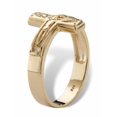 thumbnail image 2 of PalmBeach Jewelry Horizontal Crucifix Cross Ring in 14k Yellow Gold-plated Sterling Silver, 2 of 6