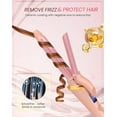 thumbnail image 3 of 2025 New  Mini Curling Iron for Short Hair - Dual Voltage (110-240V) Travel Hair Curler, 5 Heat Settings, Auto-Off, Travel Size Small Curling Iron, 0.24Inch (Pink), 3 of 6